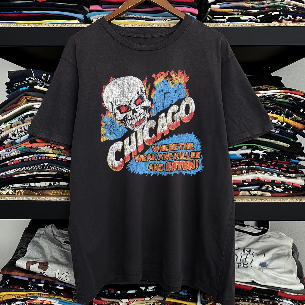 Vintage Chicago , Black Tee